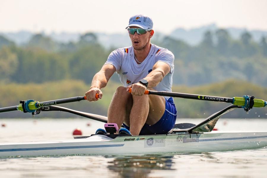 Mihai Chiruță - Campionatele Europene Varese 2026 Foto: FR Canotaj/Balint Czucz România, șapte bărci calificate în finale la Campionatele Europene de canotaj de la Varese