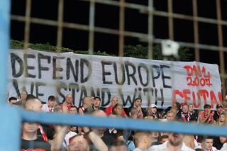 Banner controversat afișat de galeria lui Dinamo în deplasarea de la Galați: „Apărați Europa”