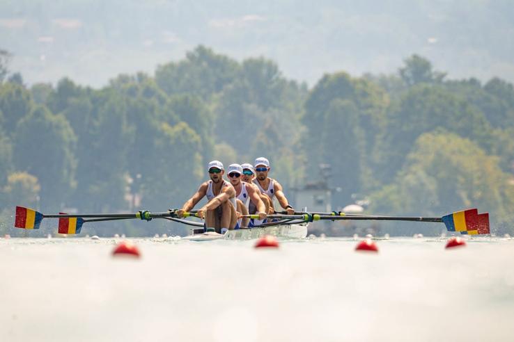 Barca 4 rame masculin - Campionatele Europene Varese 2026 Foto: FR Canotaj/Balint Czucz