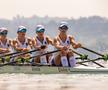 Barca 4 vâsle feminin - Campionatele Europene Varese 2026 Foto: FR Canotaj/Balint Czucz