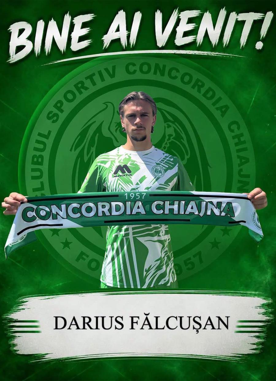 Darius Fălcușan a fost prezentat oficial la Concordia Chiajna // foto: Facebook Campionul României cu Universitatea Craiova a fost prezentat în Liga 2