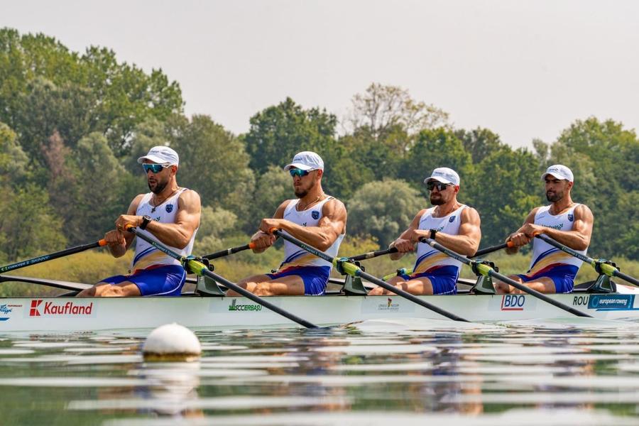 Barca 4 vâsle masculin - Campionatele Europene Varese 2026 Foto: FR Canotaj/Balint Czucz Încep Campionatele Mondiale de canotaj, cu 14 echipaje tricolore la start » Ce bărci intră primele în concurs la Amsterdam
