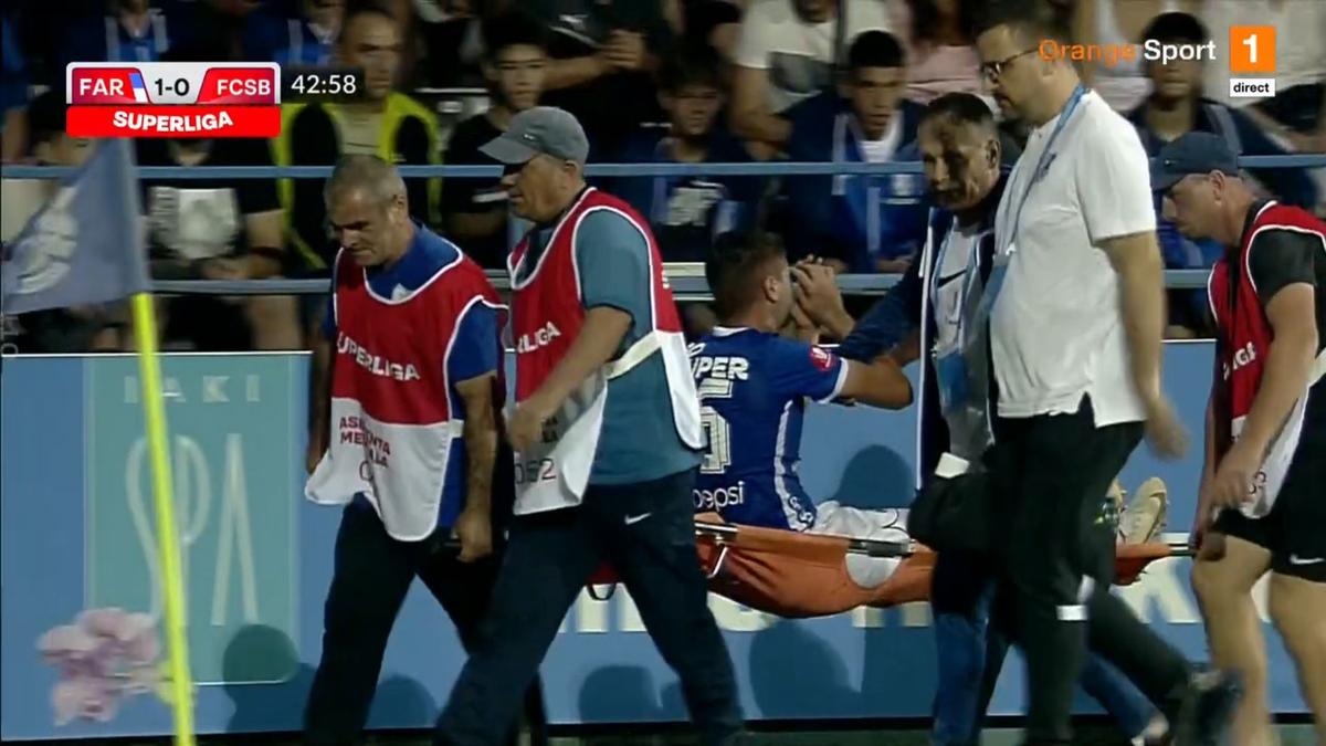 FOTO Farul - FCSB, accidentare Nedelcu 31.08.2022