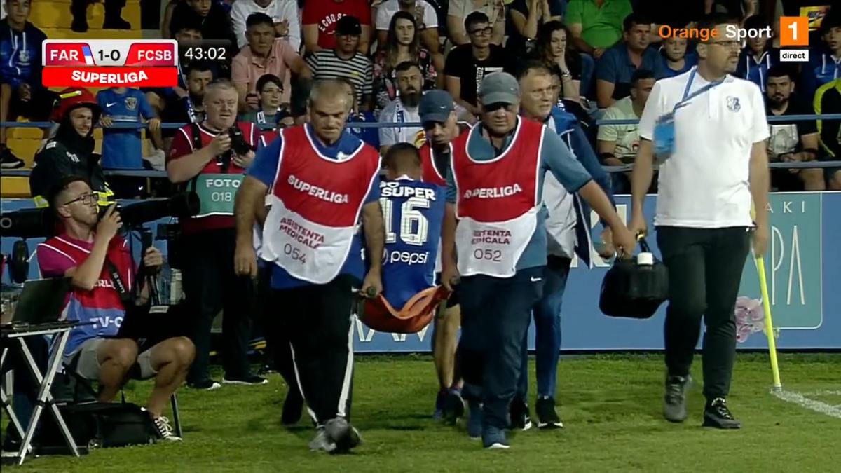 FOTO Farul - FCSB, accidentare Nedelcu 31.08.2022