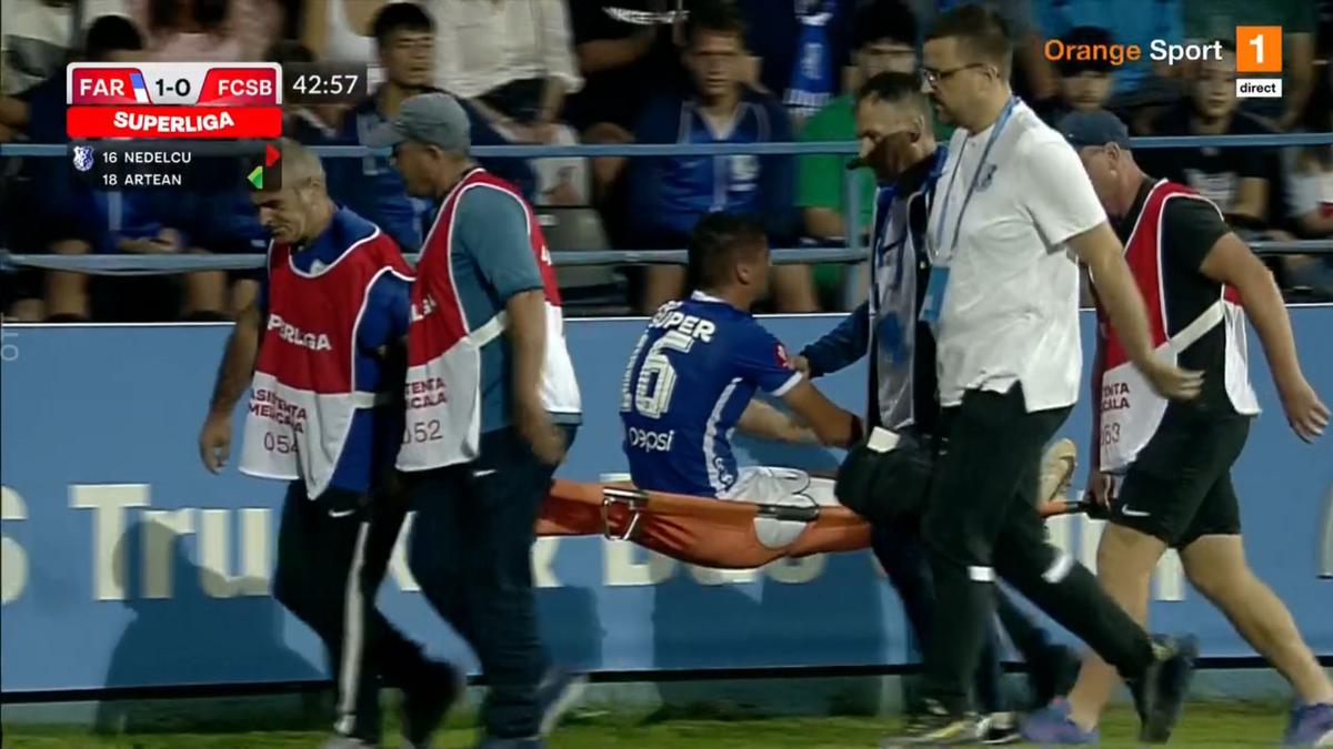 FOTO Farul - FCSB, accidentare Nedelcu 31.08.2022