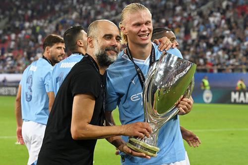 Erling Haaland și Pep Guardiola au câștigat cele două mari premii aferente fotbalului masculin // foto: Guliver/gettyimages