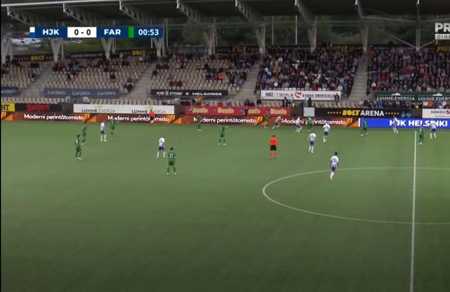 FOTO: Captură TV @Pro Arena Ne-au scos și finlandezii » Farul e eliminată în play-off-ul Conference League, după o prestație jenantă pe sinteticul din Helsinki