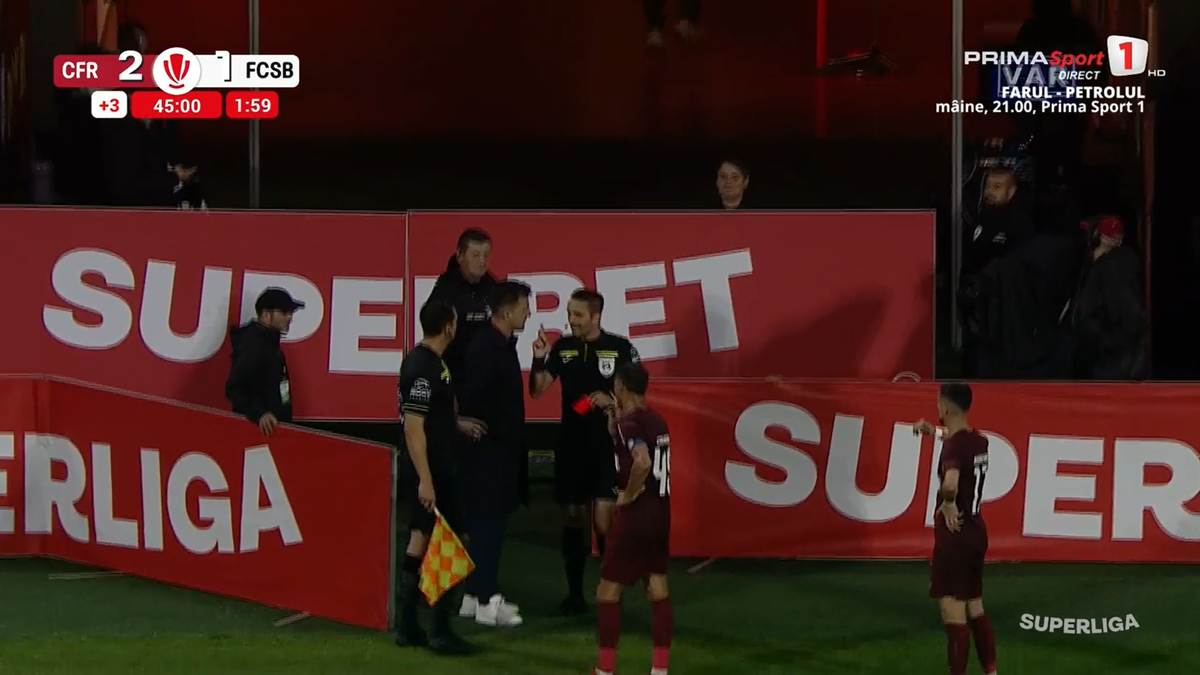 Cartonaș roșu Cristi Balaj în CFR - FCSB
