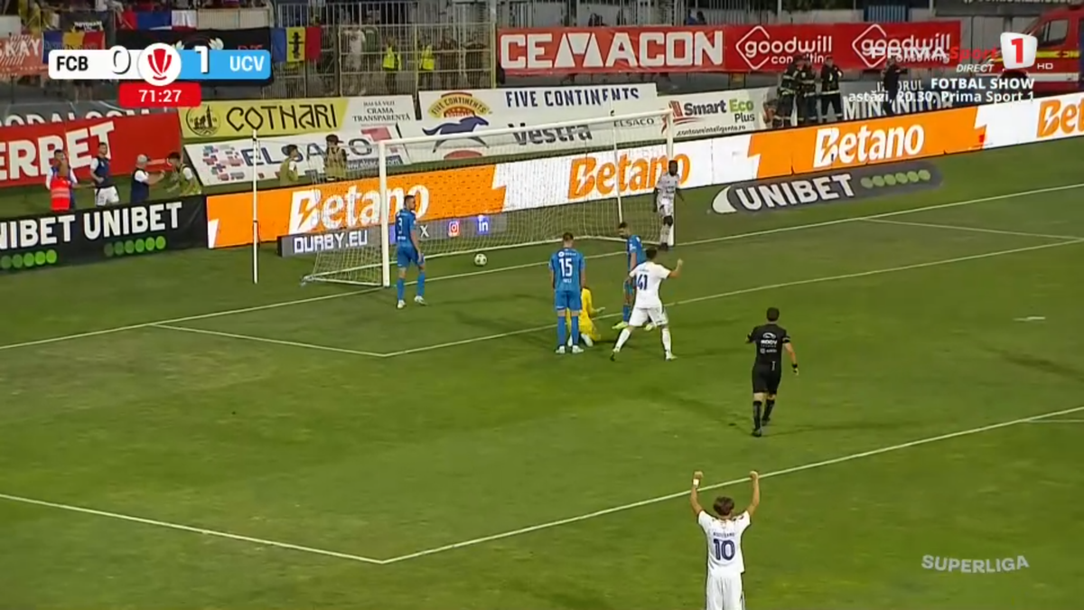 Gol Hervin Ogenda în FC Botoșani - Universitatea Craiova