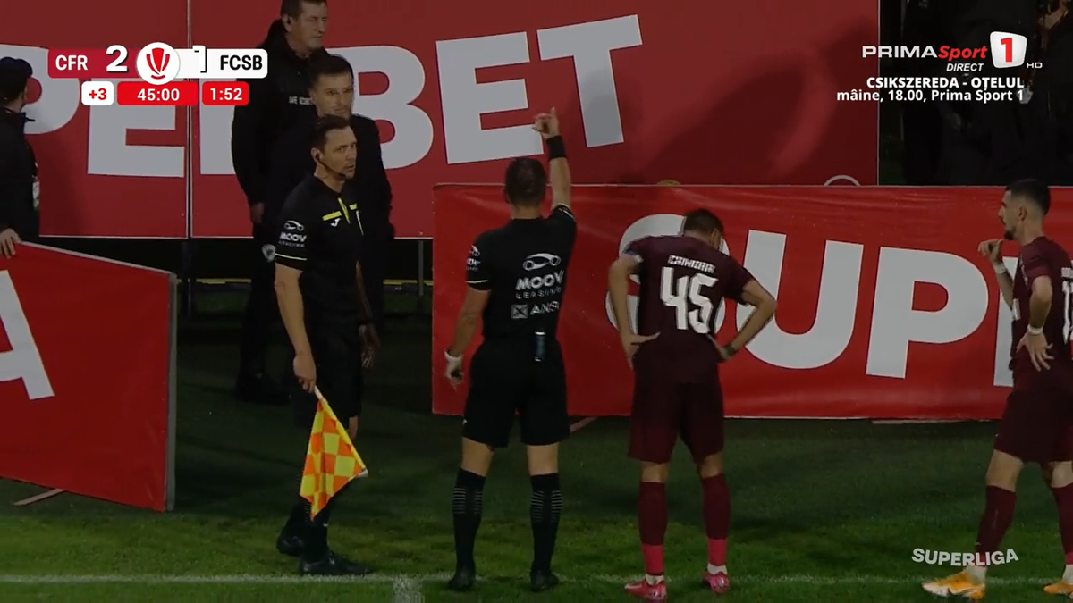 Cartonaș roșu Cristi Balaj în CFR - FCSB