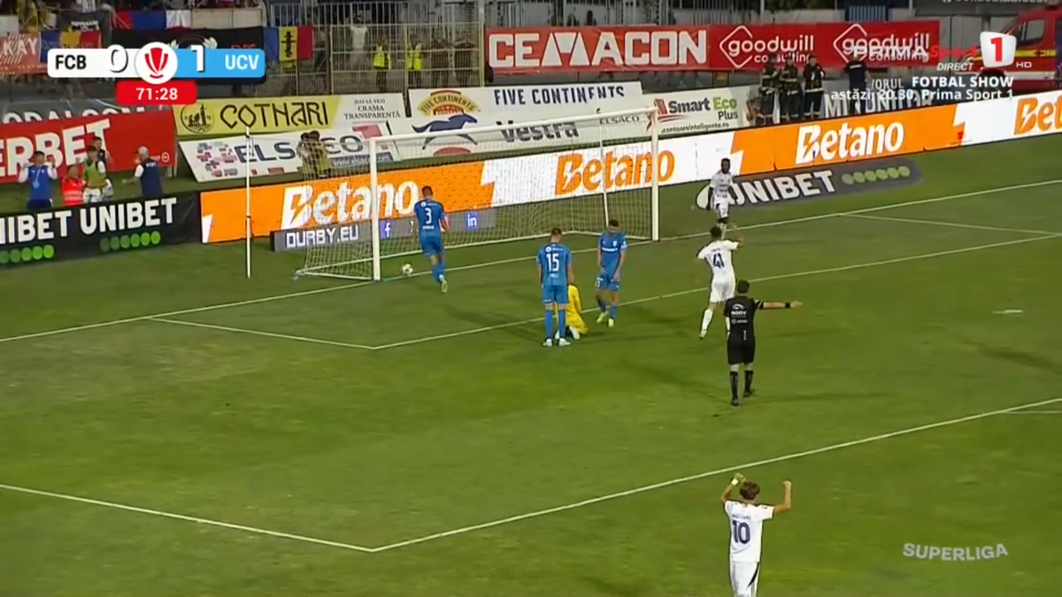 Gol Hervin Ogenda în FC Botoșani - Universitatea Craiova