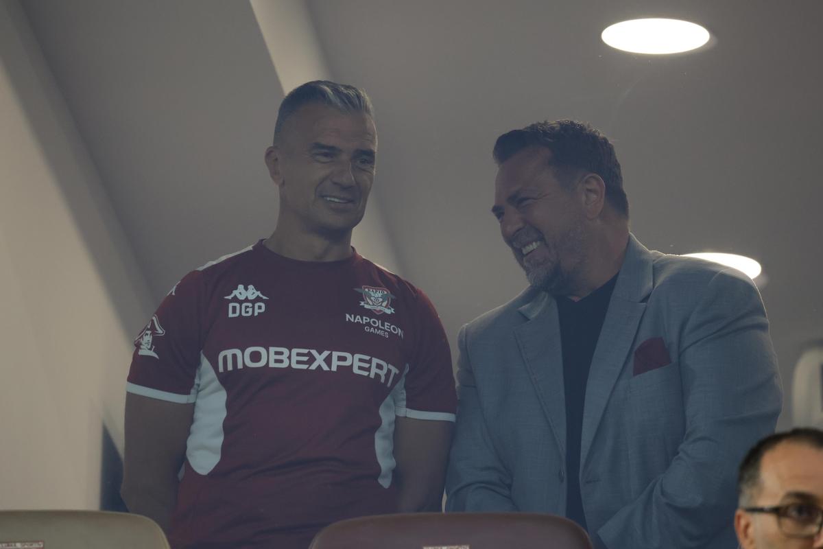 Mircea Rednic, Daniel Pancu, Horia Brenciu, Andi Moisescu și Gheorghe Hagi la Rapid - Universitatea Craiova