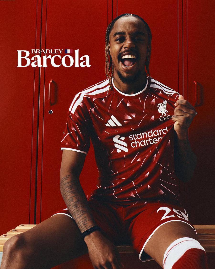 Bradley Barcola este oficial noul jucător al lui Liverpool // foto: facebook @Liverpool FC Bradley Barcola, prezentat oficial în Premier League