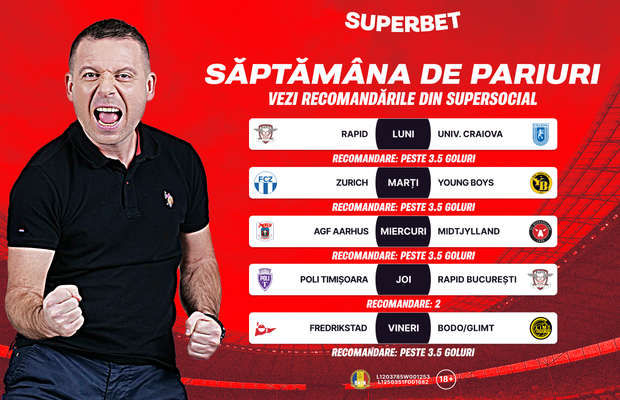 Săptămâna de pariuri a început! Ai verificat recomandările din SuperSocial?