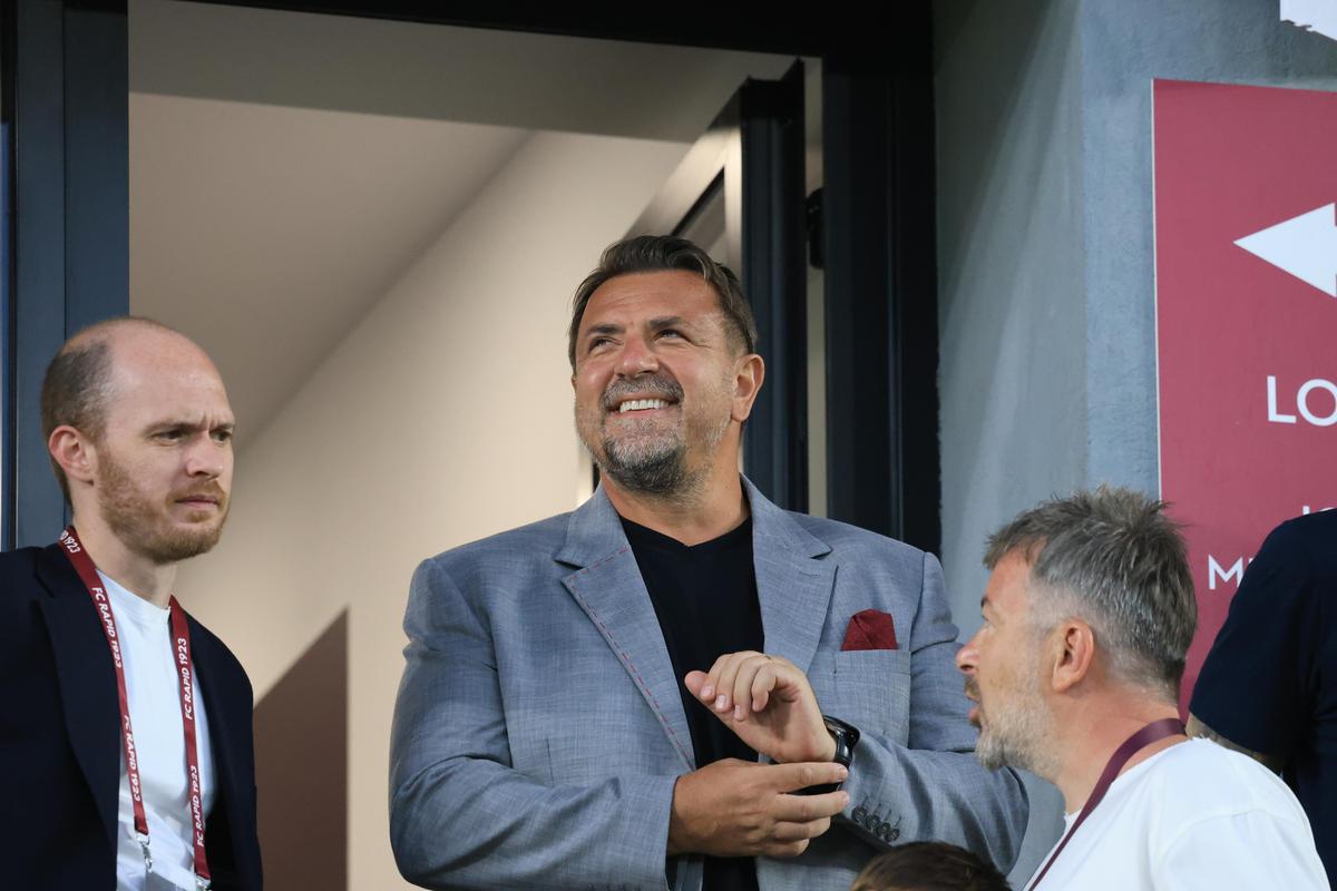 Mircea Rednic, Daniel Pancu, Horia Brenciu, Andi Moisescu și Gheorghe Hagi la Rapid - Universitatea Craiova