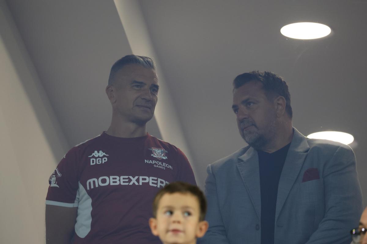 Mircea Rednic, Daniel Pancu, Horia Brenciu, Andi Moisescu și Gheorghe Hagi la Rapid - Universitatea Craiova