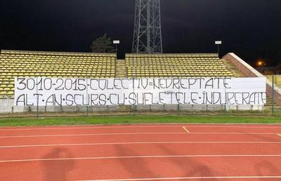 #COLECTIV. „Alt an scurs cu sufletele îndurerate” » Mesajul afișat în Liga 1, la 5 ani după incendiul din Colectiv