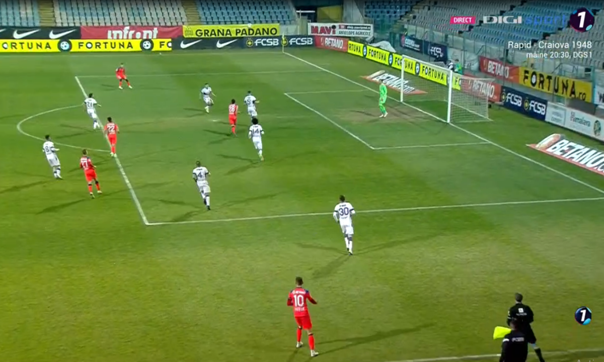 Octavian Popescu, gol în FCSB - FC Argeș