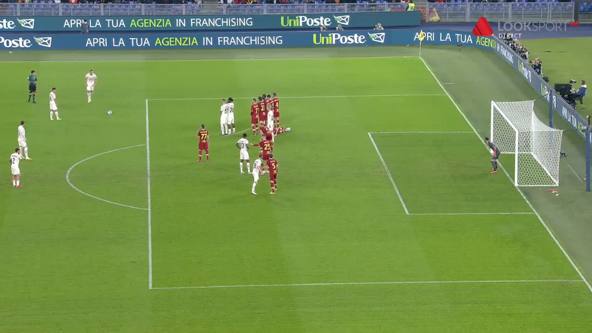 Zlatan Ibrahimovic, gol din lovitură liberă în AS Roma - AC Milan 0-2