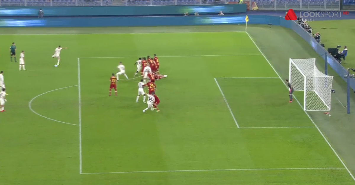 Zlatan Ibrahimovic, gol din lovitură liberă în AS Roma - AC Milan 0-2