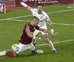 CFR Cluj acuză că Marko Dugandzic a simulat la faza care a dus la al doilea penalty al alb-vișiniilor // foto: captură DigiSport