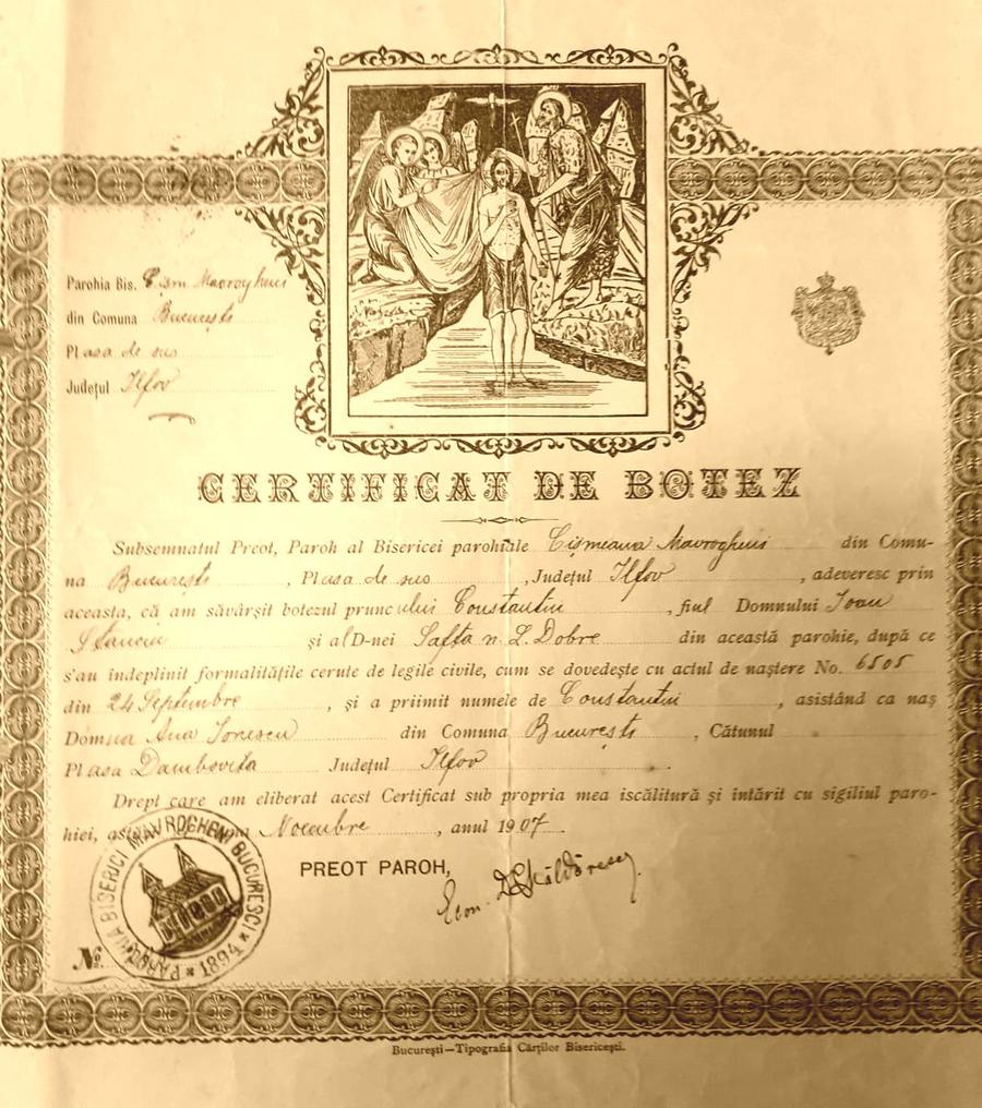Certificatul de botez al lui Constantin Stanciu arată că e născut cu 4 ani mai devreme decât data știută Descoperire unică: poveștile și arhiva foto din Uruguay 1930 ale românului care a marcat într-un picior în primul nostru meci la un Mondial