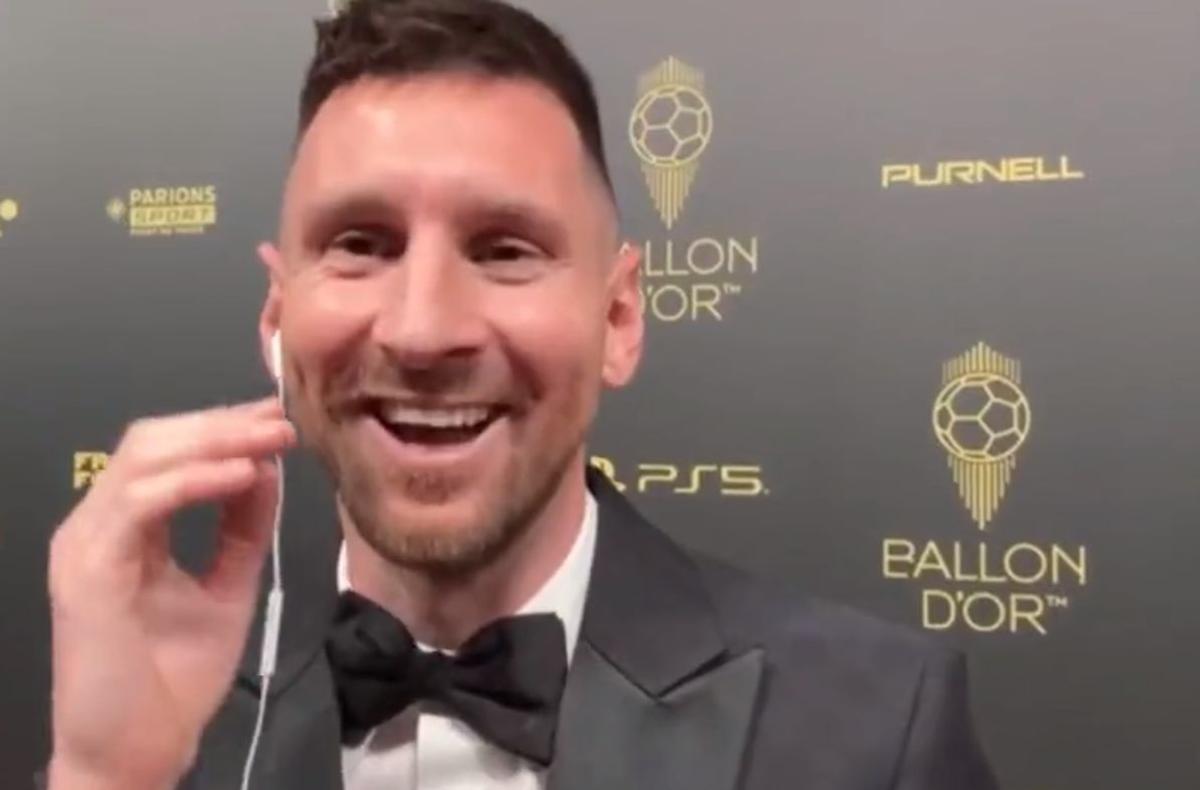 Lionel Messi, dialog spectaculos cu Ibai Llanos la gala Balonului de Aur 2023