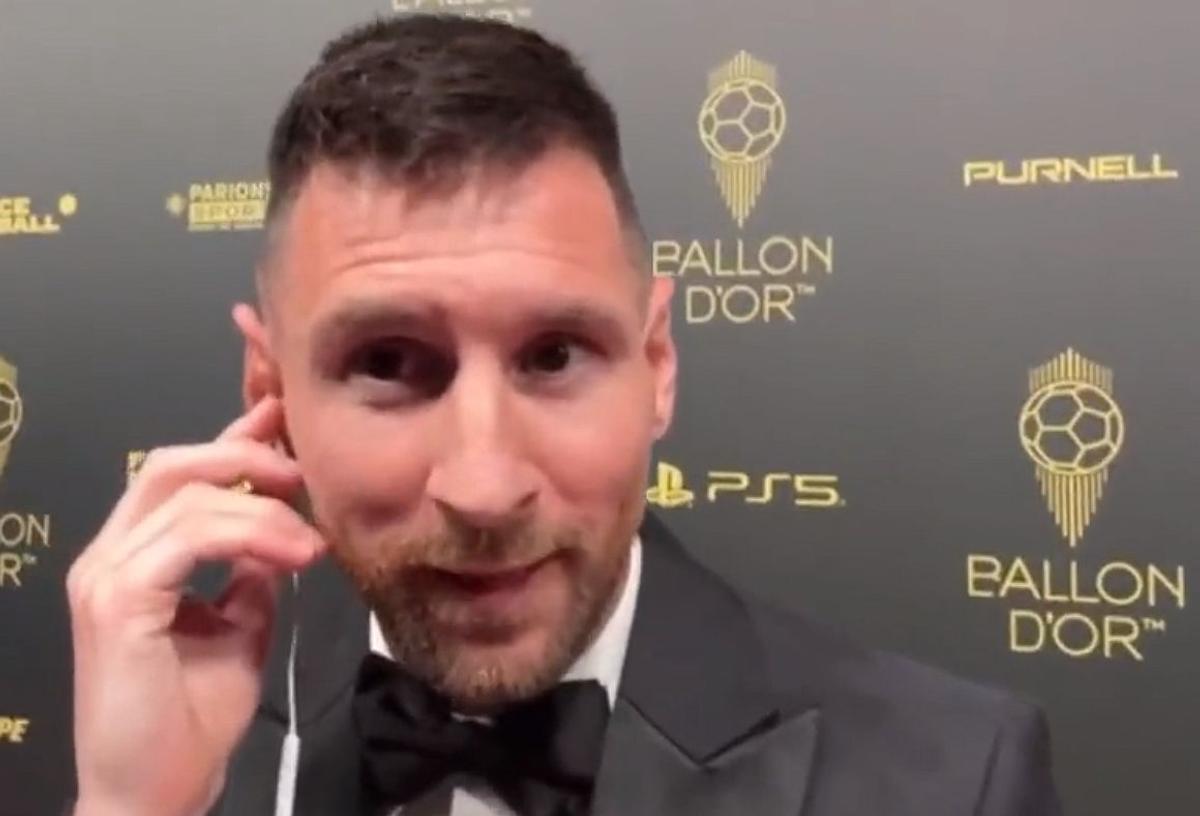 Lionel Messi, dialog spectaculos cu Ibai Llanos la gala Balonului de Aur 2023