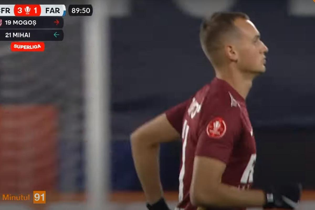Luca Mihai cu mănuși la CFR Cluj - Farul