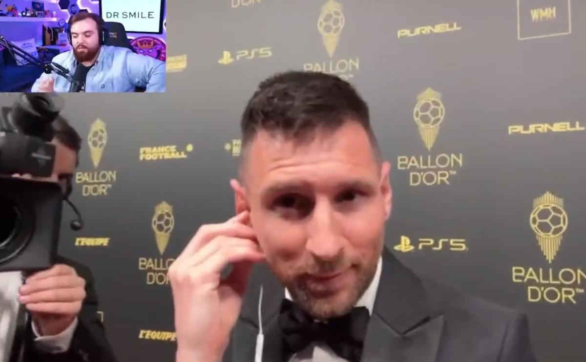 Lionel Messi, dialog spectaculos cu Ibai Llanos la gala Balonului de Aur 2023