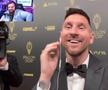 Lionel Messi, dialog spectaculos cu Ibai Llanos la gala Balonului de Aur 2023