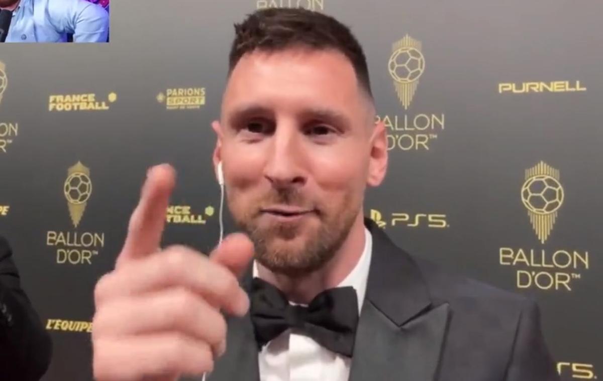 Lionel Messi, dialog spectaculos cu Ibai Llanos la gala Balonului de Aur 2023