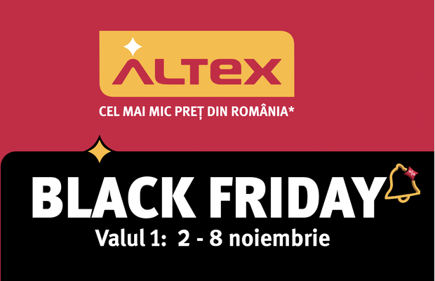 Sărbătoarea Reducerilor: Black Friday la Altex, în perioada 2 noiembrie – 22 noiembrie în magazinele fizice și online!