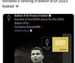 S-a aflat locul lui Ronaldo la Balonul de Aur (829)