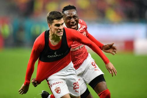 Alberto Soro, extrema dreapta de la Dinamo, a marcat un gol superb în meciul cu CFR Cluj, în minutul 90+2. / foto Cristi Preda (GSP)