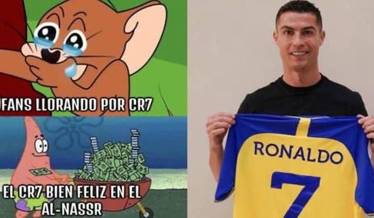 „Fanii plângând pentru CR7 / CR7 fericit  la Al Nassr”