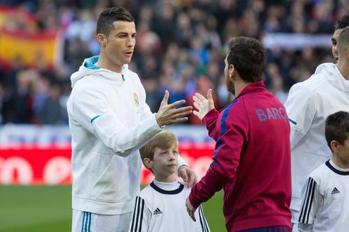 Cristiano Ronaldo și Lionel Messi, înaintea unui FC Barcelona - Real Madrid. 
Foto: Imago