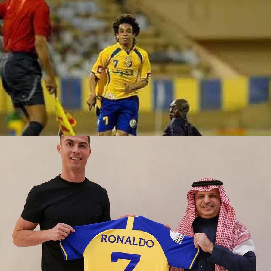 Sursă foto: Instagram @eltonarabia77 Elton, feblețea lui MM Stoica, se ține de glume după transferul lui Cristiano Ronaldo la Al-Nassr: „Numai marii jucători poartă șapte”