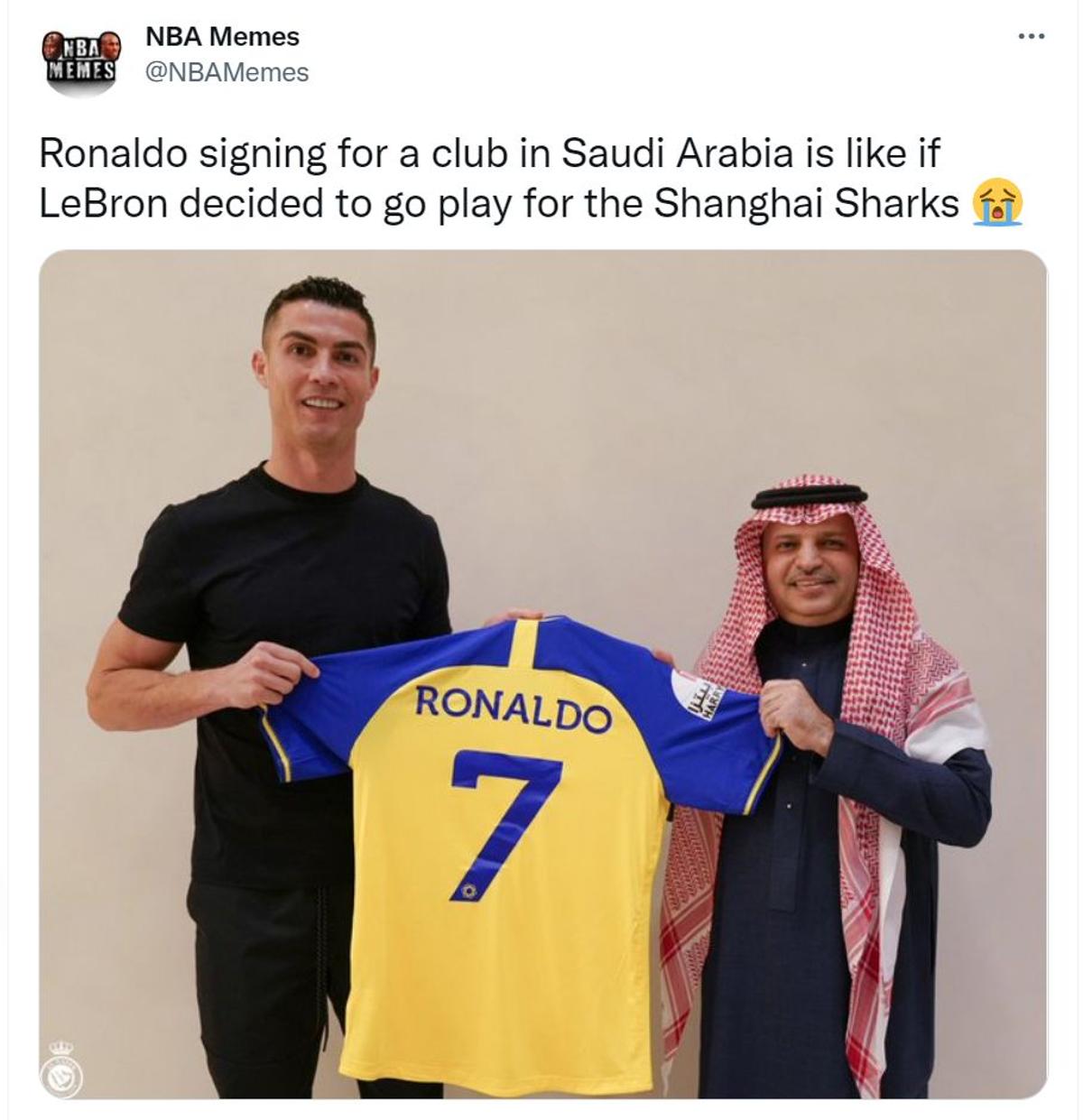 Internetul a „explodat”! Cele mai tari glume și meme-uri după transferul lui Cristiano Ronaldo la Al-Nassr