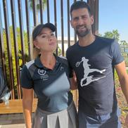 Ana Maria Gavrilovici, lângă liderul mondial Novak Djokovic