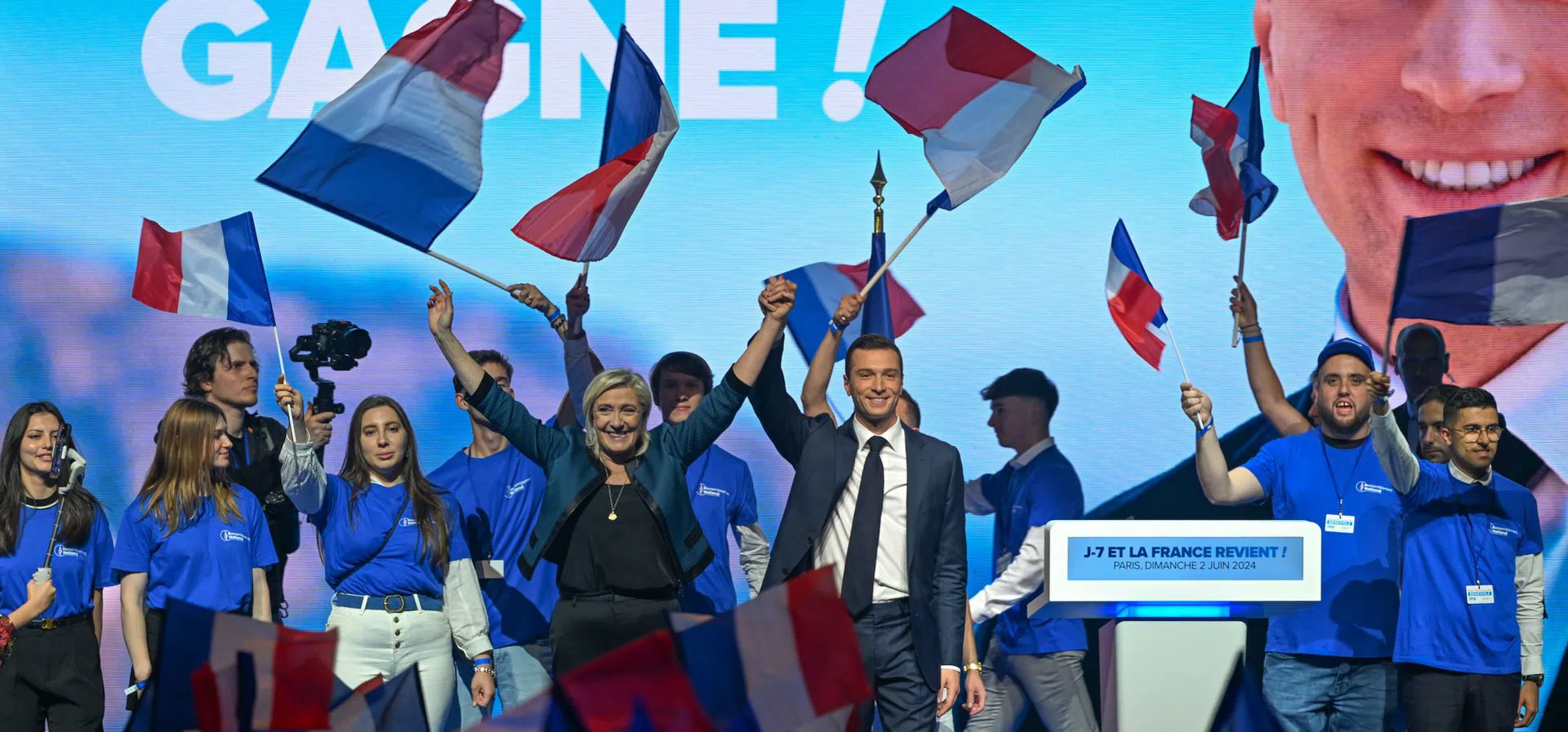 Марин льо Пен която довчера беше фаворит за следващ президент