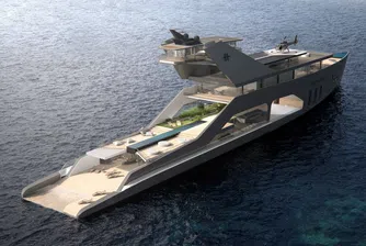 Вижте тази супер яхта със собствен плаж