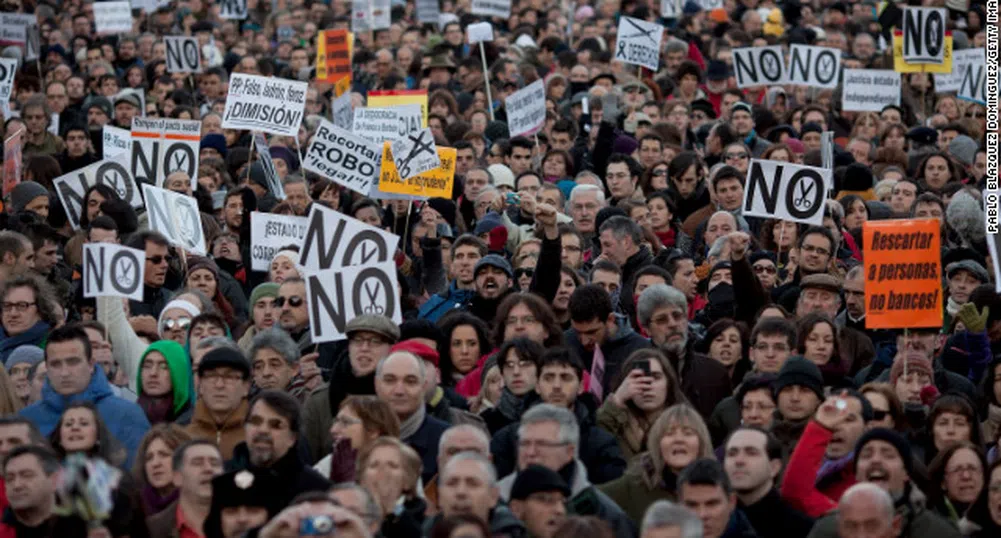 Хиляди на протест срещу безработицата в Испания