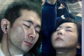 Блъсканицата в японското метро (снимки)