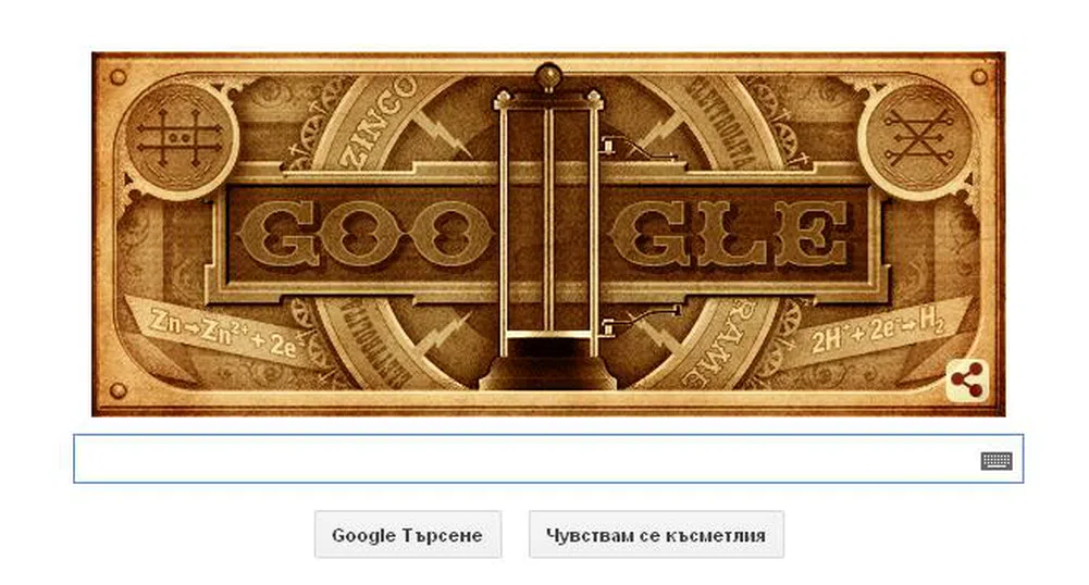 Doodle за рождението на Алесандро Волта