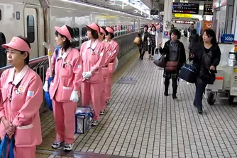Как се чистят влаковете в Япония (видео)
