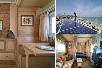 Камион трансформиран в изключителен дом със соларни панели