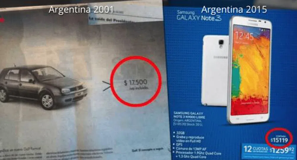 Снимката, която илюстрира инфлацията в Аржентина
