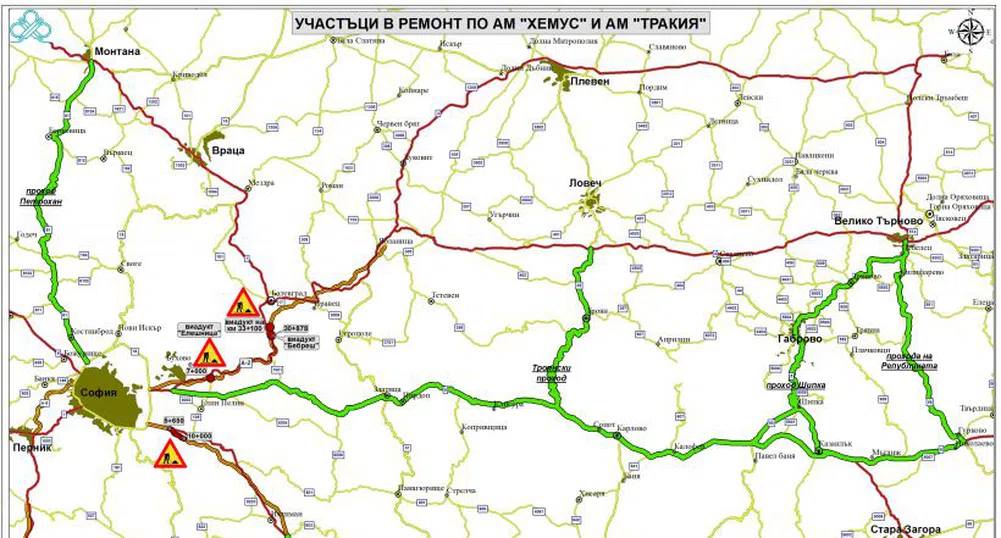 Вижте къде на магистралите ще са работи през почивните дни
