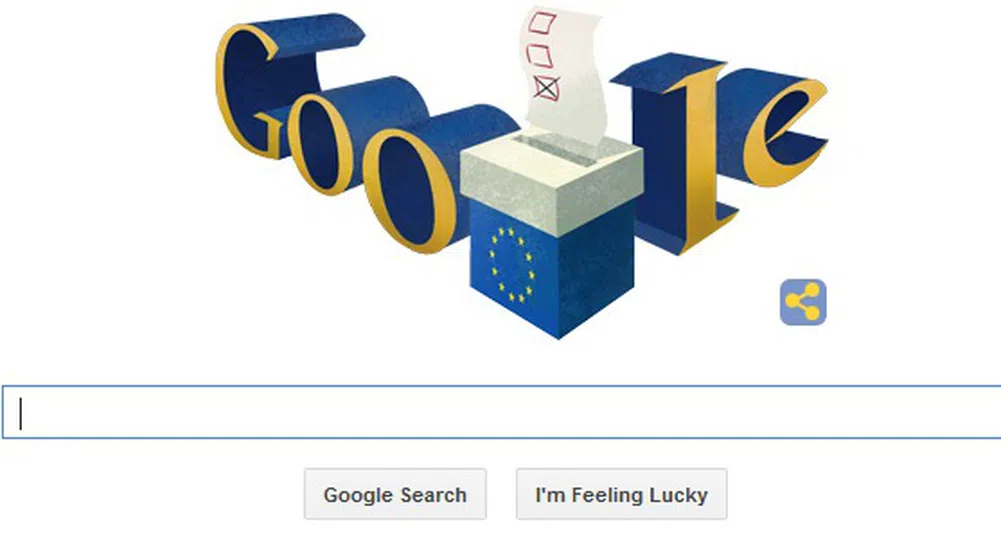 Google с doodle за евровота